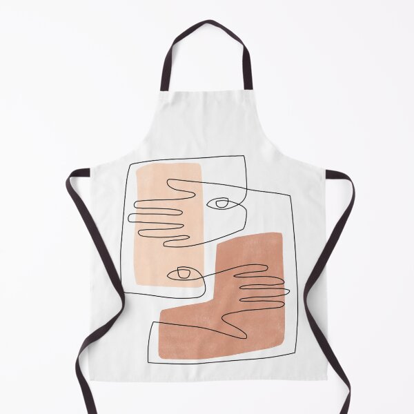 Item preview, Abstract Square Face and Hands Line Art II designed and sold by TheRedFinch.
