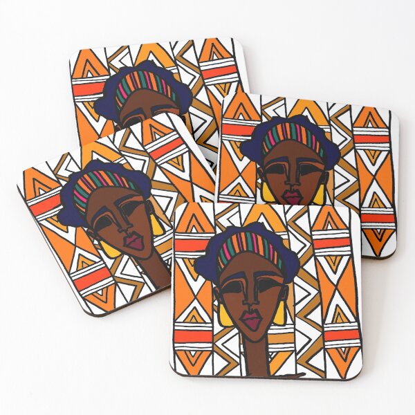 Item preview, Multicoloured Ethnic Simple Woman Design designed and sold by junepillows.