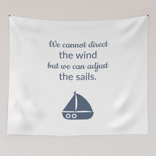 Item preview, Positivity Sailboat Adjust The Sail Quote designed and sold by rustydoodle.