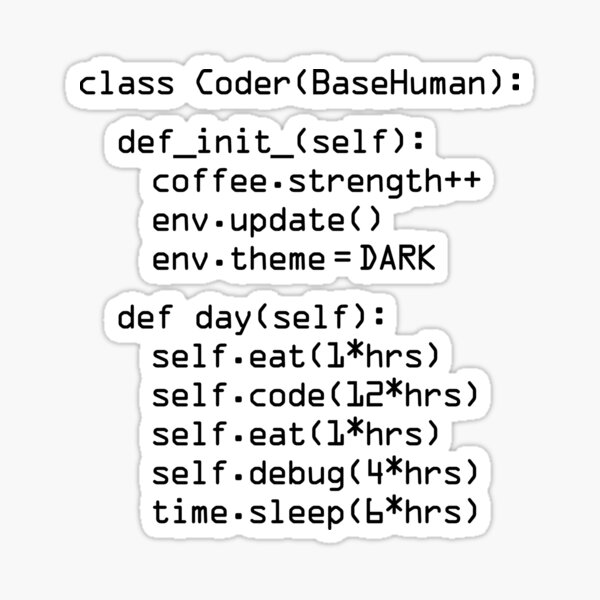 Funny Coding Python Sticker