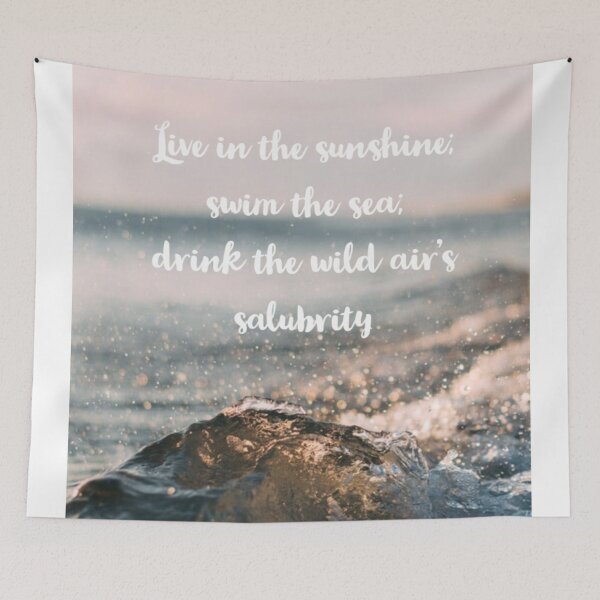 Item preview, Merlin's Song beach waves quote designed and sold by WordsWithWai.