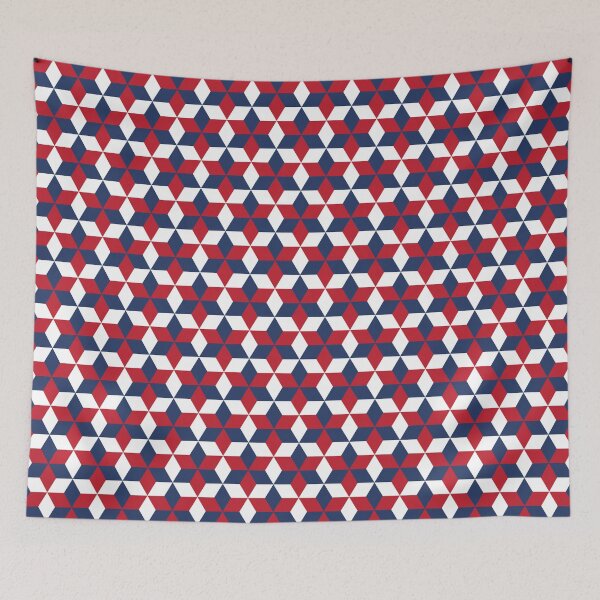 Item preview, Woven Star Pattern in Red White and Blue designed and sold by hobrath.