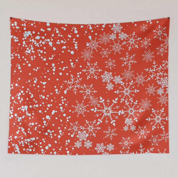 Item preview, Red Christmas Snowflake pattern  designed and sold by pumpqin.