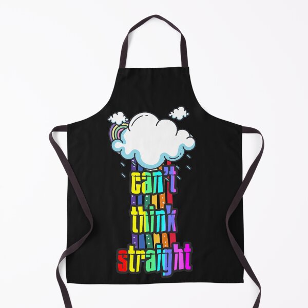Item preview, Can't Think Straight LGBT Cloud Rainbow Streamer designed and sold by DesignsofNote.