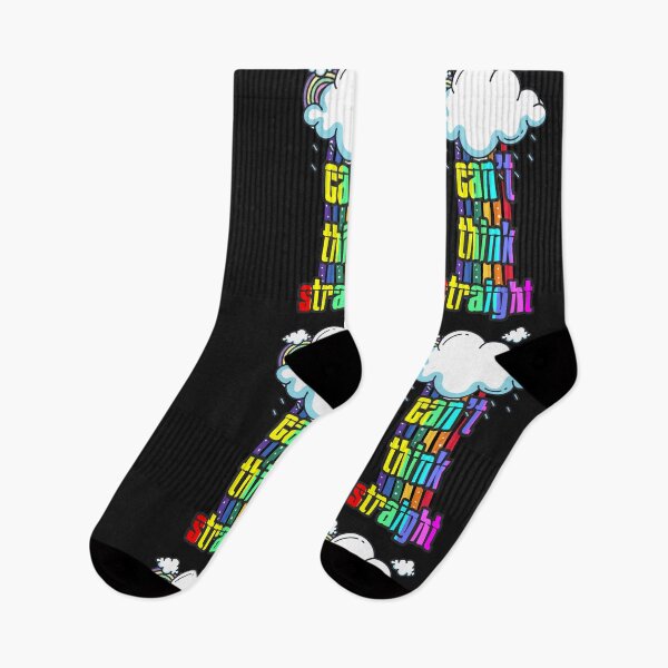 Item preview, Can't Think Straight LGBT Cloud Rainbow Streamer  designed and sold by DesignsofNote.