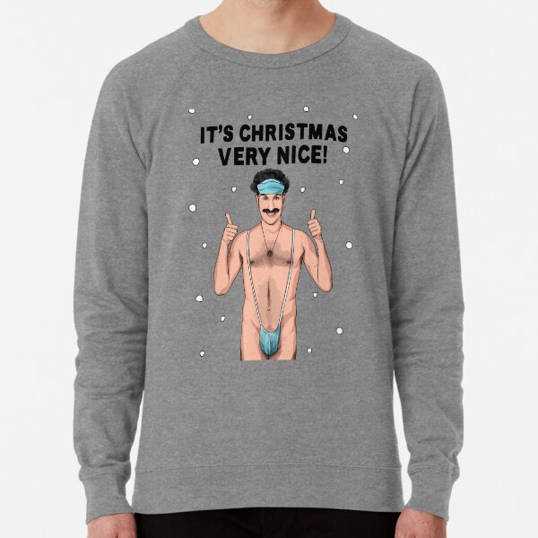 Borat Christmas Merch Lightweight Sweatshirt