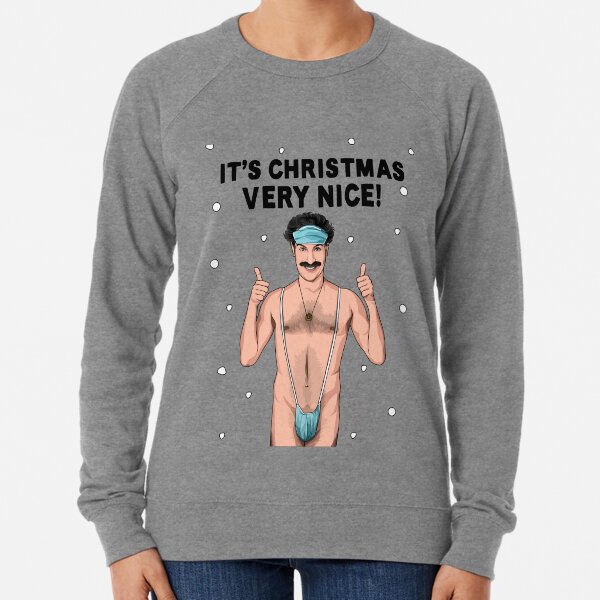 Borat Christmas Merch Lightweight Sweatshirt
