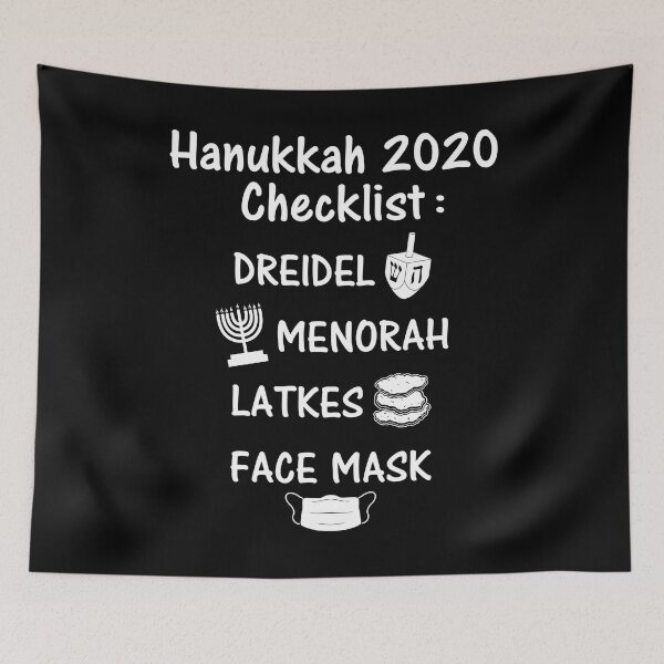Item preview, Checklist Face Mask 2020 Quarantine Hanukkah design designed and sold by jakehughes2015.