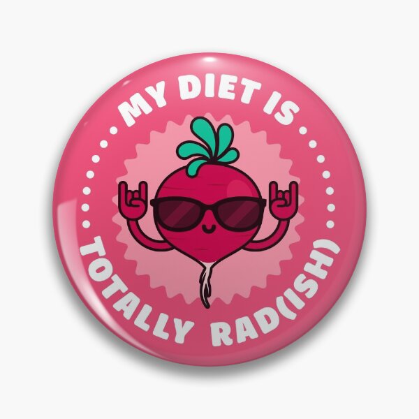 Item preview, My Diet is Totally Radish - Cute Vegetable Pun designed and sold by Gudland.
