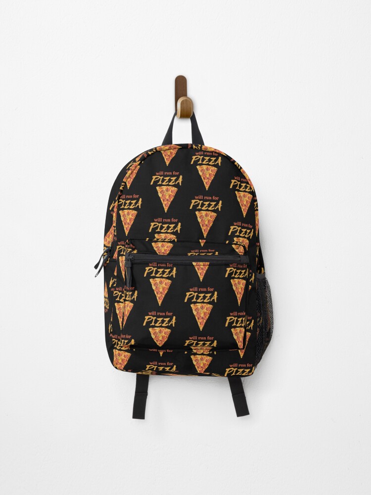 Thumbnail 1 of 3, Backpack, Will Run For Pizza Funny designed and sold by DesignsofNote.