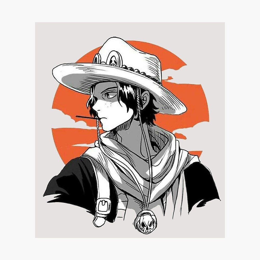 Ace One Piece Poster By Weelaxindustry Redbubble