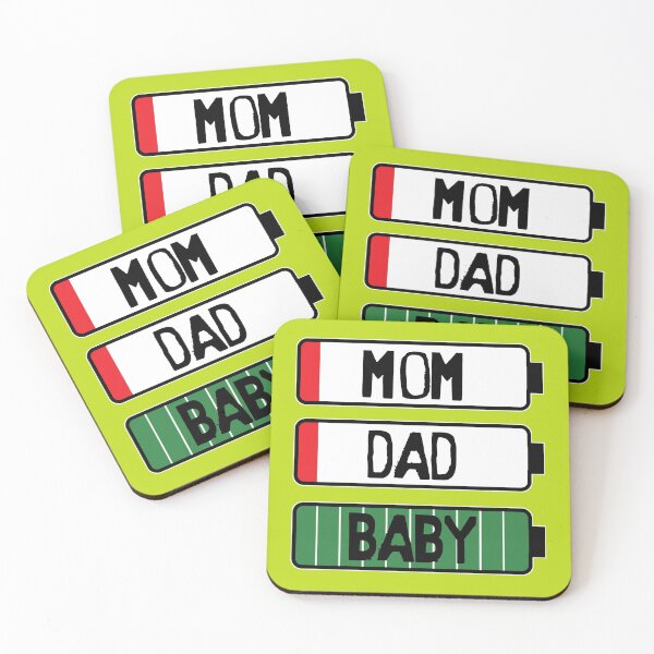 Item preview, Energy levels: Mom Dad Baby battery designed and sold by SolidEarthArt.
