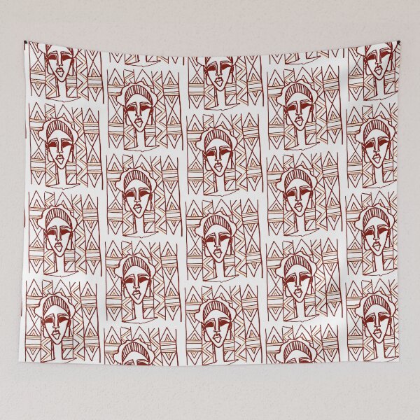 Item preview, Red Ethnic Simple Woman Design designed and sold by junepillows.