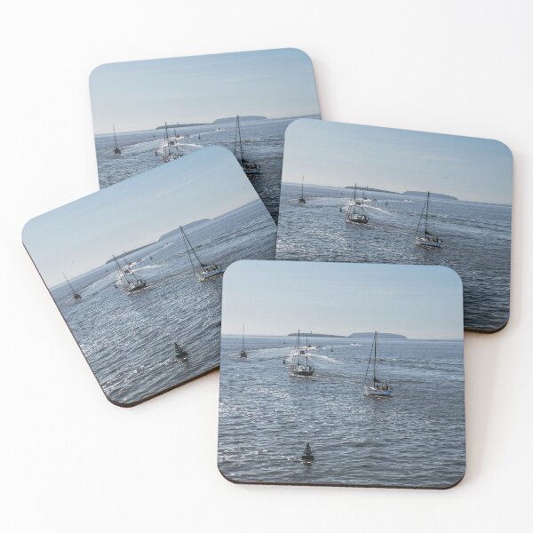 Item preview, Yachts and Boats leaving Cardiff Bay in a straight line heading into into the Bristol Channel designed and sold by Cameranick.