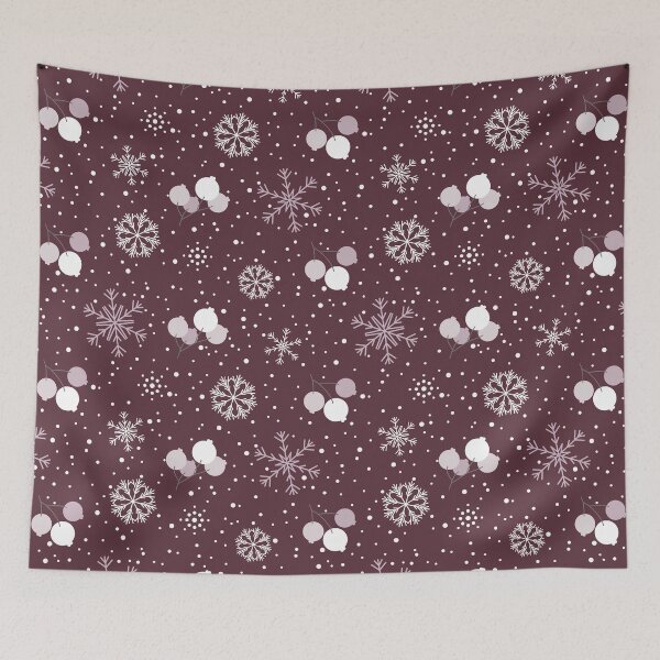 Item preview, Winter tender berries and snowflakes designed and sold by floraaplus.