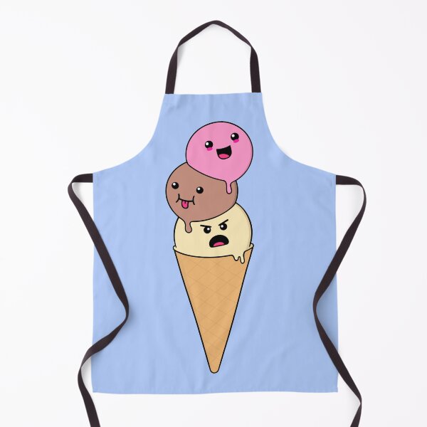 Item preview, cute ice cream cone smiley faces designed and sold by BaconPancakes21.
