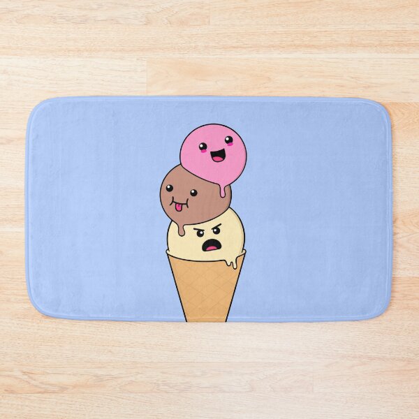 Item preview, cute ice cream cone smiley faces designed and sold by BaconPancakes21.
