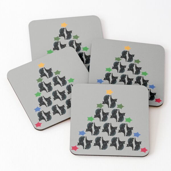 Item preview, Black Catmas Tree Grey designed and sold by Mimi Huang.