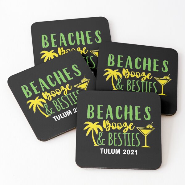 Item preview, Beaches Booze Besties Bachelorette Tulum 2021 Girls Trip graphic designed and sold by jakehughes2015.