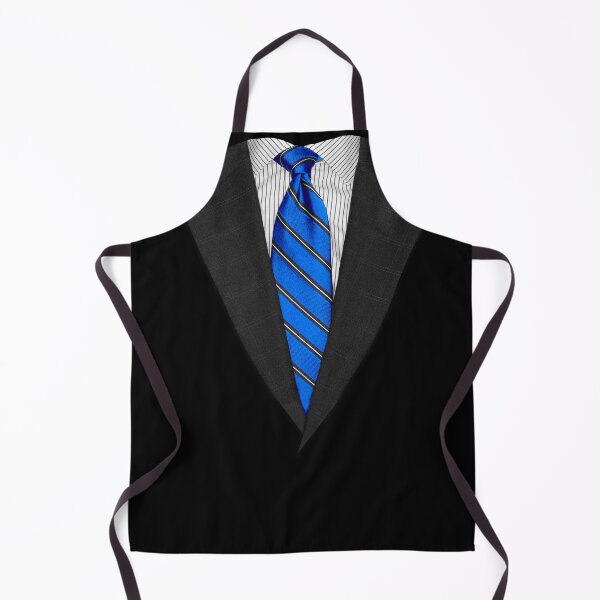 Blue Suit Up! Realistic Suit and Tie Casual Graphic for Zoom T-Shirt Tuxedo Costume T-Shirt Apron