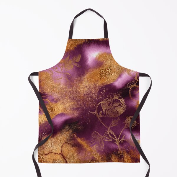 Item preview, Purple And Gold Tropical Roses Faux Marble Garden designed and sold by MysticMarble.