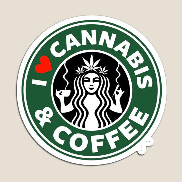 I Love Cannabis & Coffee - Medical Cannabis - Weed Magnet