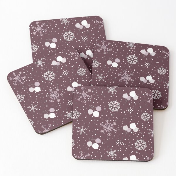 Item preview, Winter tender berries and snowflakes designed and sold by floraaplus.