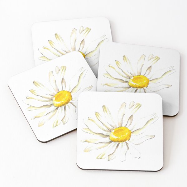 Item preview, Hand-painted watercolor camomile stickers designed and sold by sentimentalica.