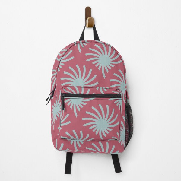 Item preview,  Circular Palms Geometric Pattern – Raspberry & Aqua designed and sold by RoguePatterns.