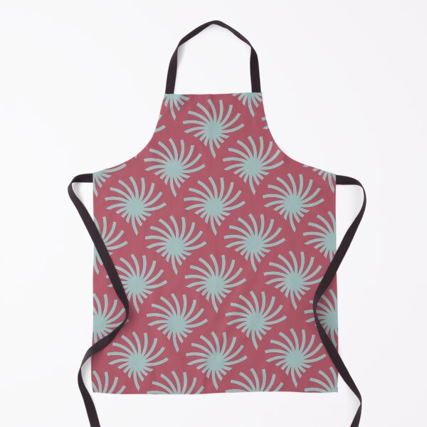 Item preview, Circular Palms Geometric Pattern – Raspberry & Aqua designed and sold by RoguePatterns.