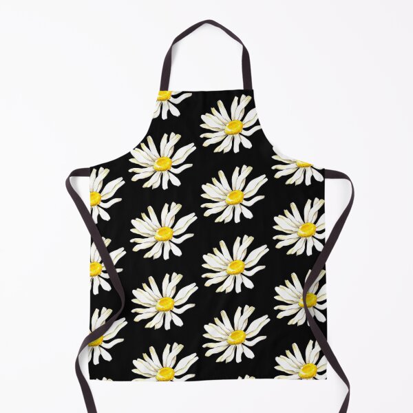 Item preview, Hand-painted watercolor camomile on the  black background designed and sold by sentimentalica.