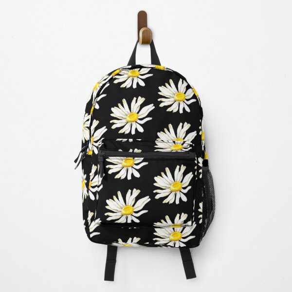 Item preview, Hand-painted watercolor camomile on the  black background designed and sold by sentimentalica.