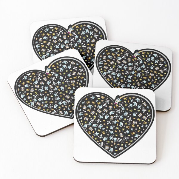 Item preview, Funny heart spaceship sticker designed and sold by Sahil Randhawa.