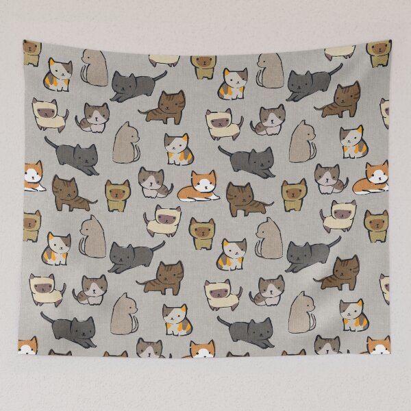 Item preview, Cats on Silver designed and sold by Cecilia Mok.