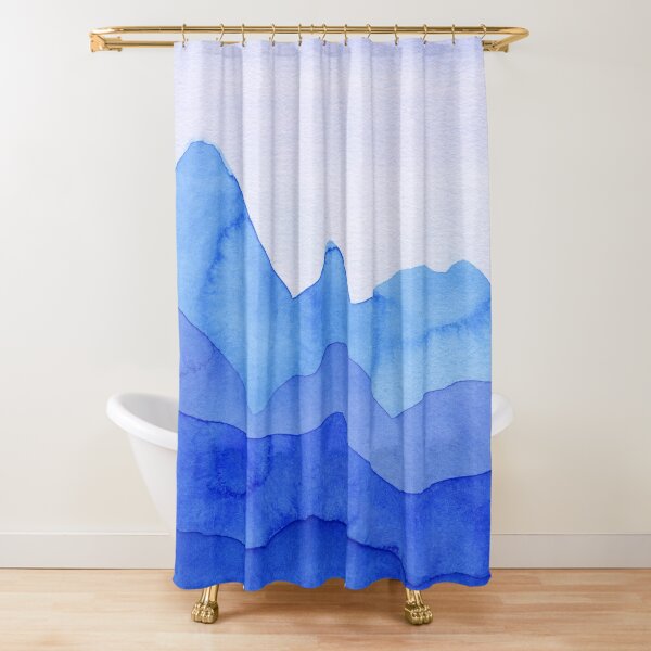 Turquoise Blue Shower Curtains for Sale