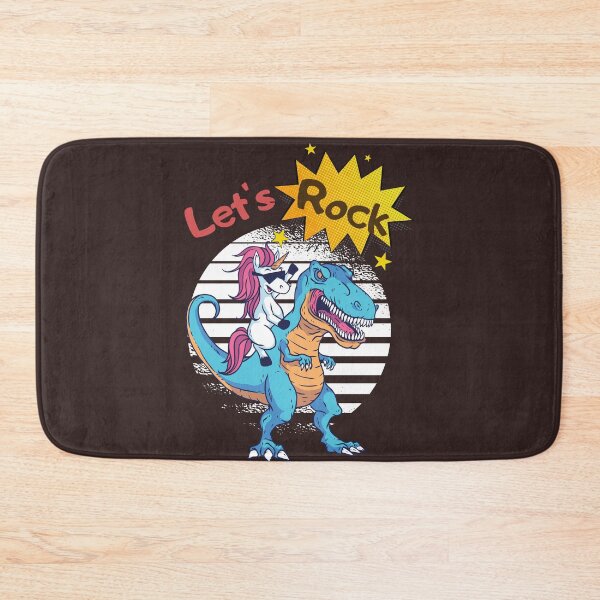 Item preview, Pony riding T-rex dinosaur Let's Rock!! designed and sold by EclairVanilla.