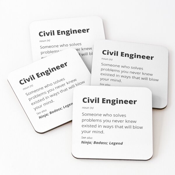 Item preview, Civil Engineer - Ninja, Badass, Legend designed and sold by blueskygiftco.
