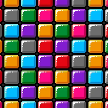 Artwork thumbnail, Colorful Blocks Pattern by TSlayerMerch