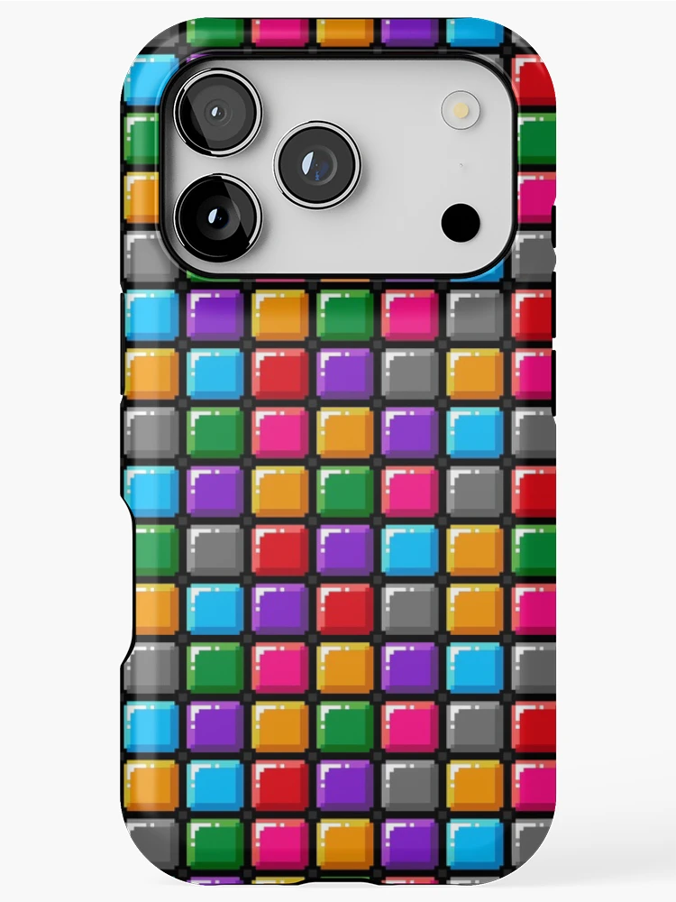 Thumbnail 1 of 4, iPhone Case, Colorful Blocks Pattern designed and sold by TSlayerMerch.