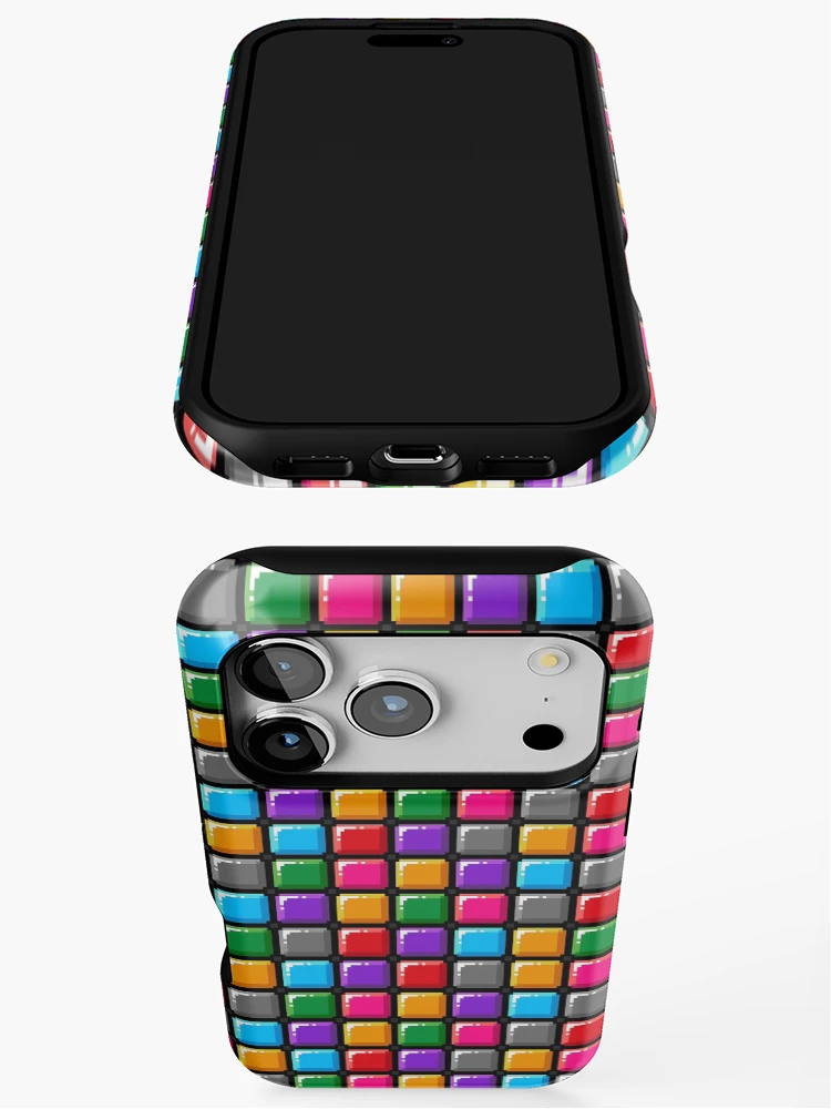 Thumbnail 3 of 4, iPhone Case, Colorful Blocks Pattern designed and sold by TSlayerMerch.