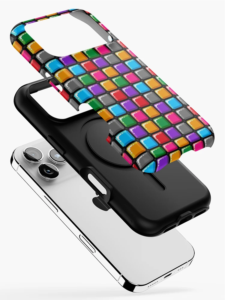 Thumbnail 2 of 4, iPhone Case, Colorful Blocks Pattern designed and sold by TSlayerMerch.
