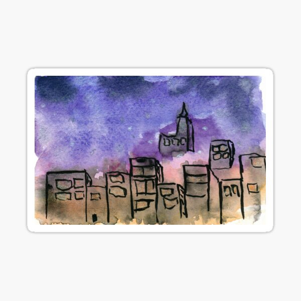 City at night Sticker