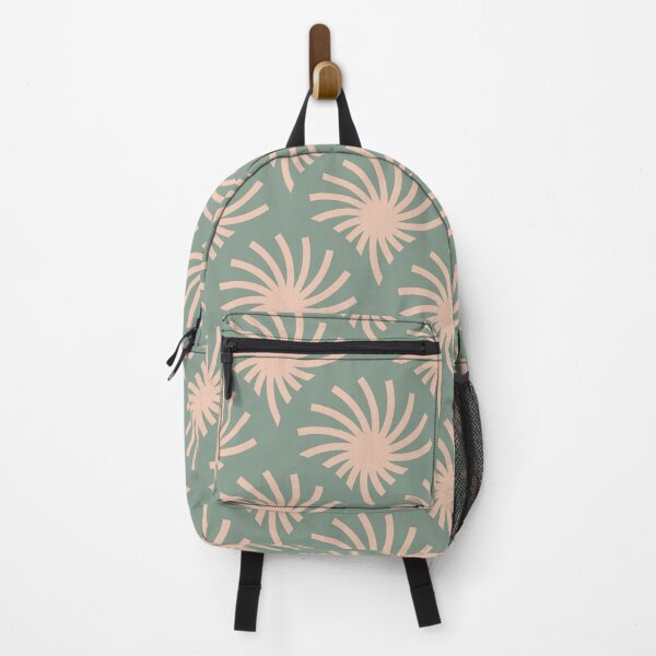 Item preview, Circular Palms Geometric Pattern – Sage Green & Pink designed and sold by RoguePatterns.