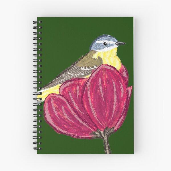 Item preview, Artwork of a Western Yellow Wagtail sitting in a flower I designed and sold by JD's Shop.