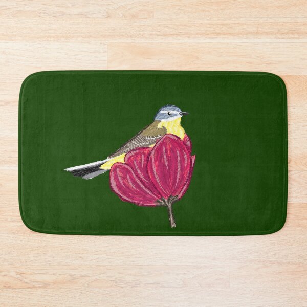 Item preview, Artwork of a Western Yellow Wagtail sitting in a flower I designed and sold by JD's Shop.
