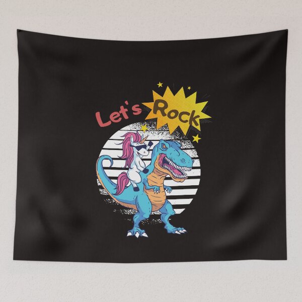 Item preview,  Pony riding T-rex dinosaur Let's Rock!! I designed and sold by EclairVanilla.