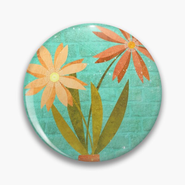Artikelvorschau, Orange Blumen in der Vase entworfen und verkauft von Kelly Lees.