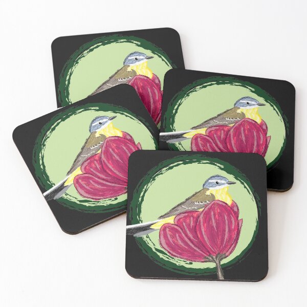 Item preview, Artwork of a Western Yellow Wagtail sitting in a flower II designed and sold by JD's Shop.