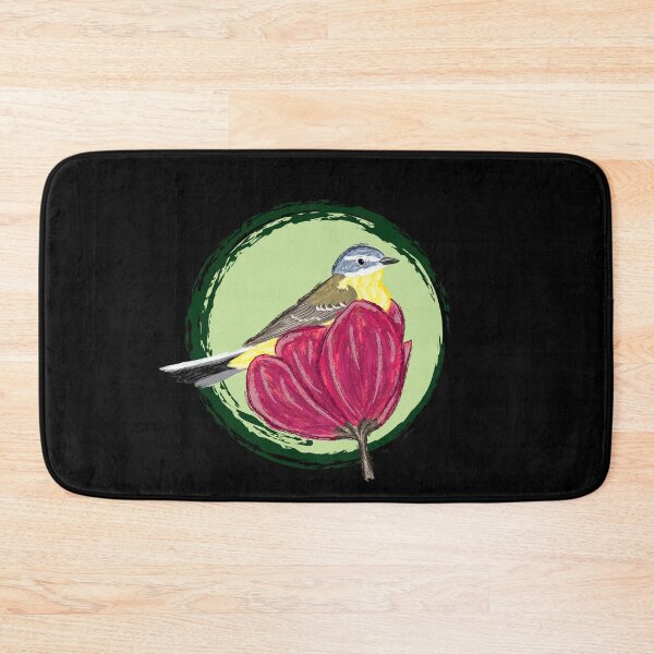 Item preview, Artwork of a Western Yellow Wagtail sitting in a flower II designed and sold by JD's Shop.