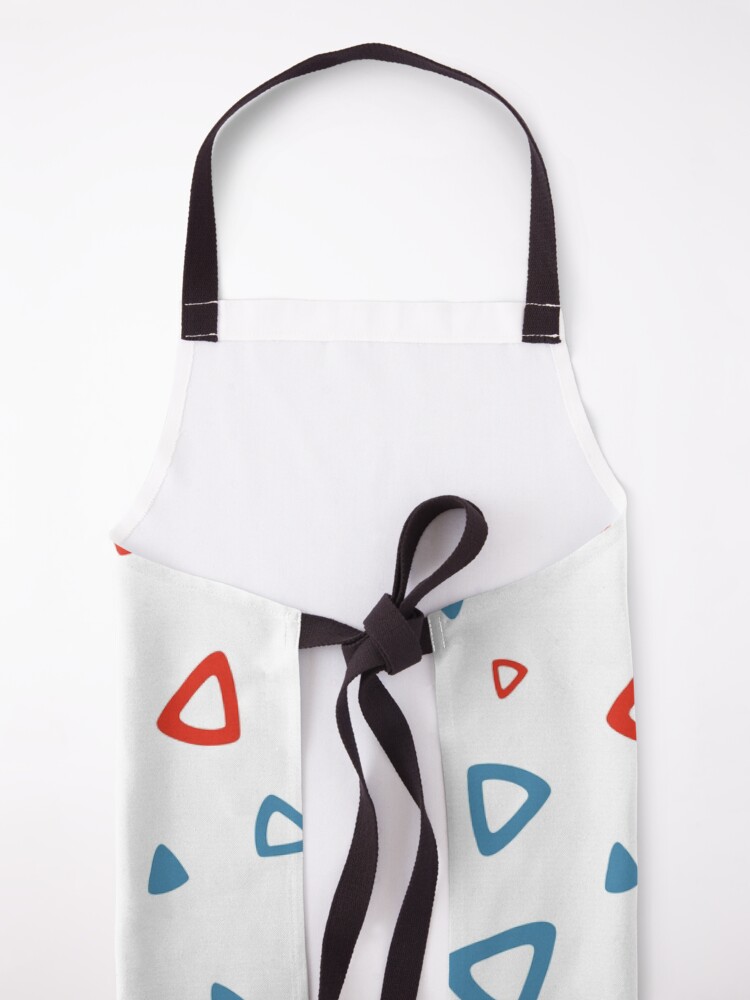 Alternate view of Nostalgic 90s Blue and Red Triangle Pattern Apron